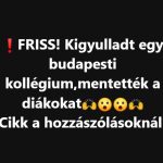 FRISS! Kigyulladt egy buddapesti kollégium