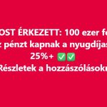 MOST ÉRKEZETT: 100 ezer forint plusz pénzt kapnak a nyugdíjasok – 25%+