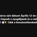 Itt a várva várt dátum! Április 12-én óriási pénzt kapnak a nyugdíjasok és a családok is!