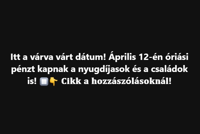 Itt a várva várt dátum! Április 12-én óriási pénzt kapnak a nyugdíjasok és a családok is!