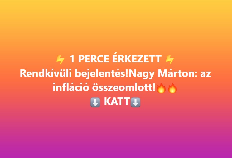 Rendkívüli bejelentés! Nagy Márton: az infláció összeomlott