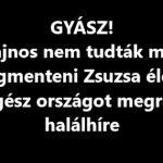 GYÁSZ! Sajnos nem tudták már megmenteni Zsuzsa életét – Az egész országot megrázta a halálhíre