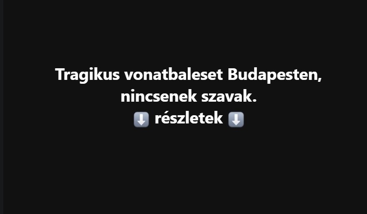 Tragikus vonatbaleset Budapesten, nincsenek szavak