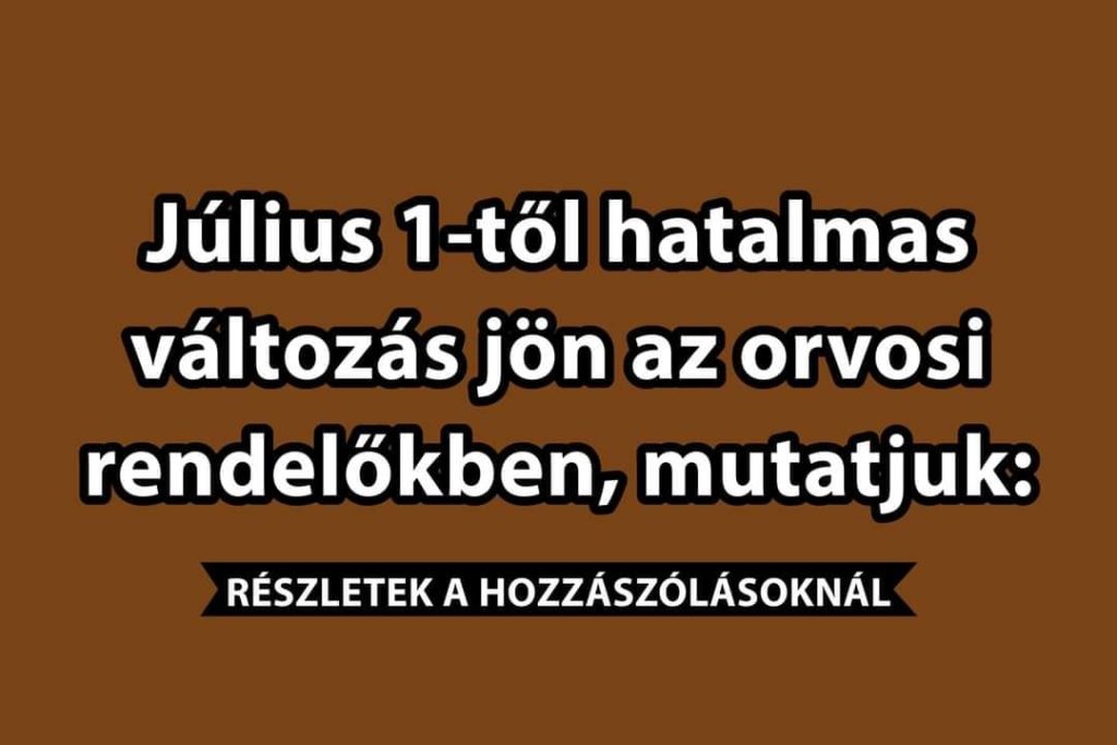 Erről sok nyugdíjas nem tud: Július 1-től hatalmas változás jön az orvosi rendelőkben!