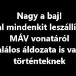 Nagy a baj! Azonnal mindenkit leszállítottak a MÁV vonatáról – Halálos áldozata is van a történteknek