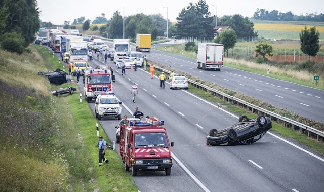 Rémálomba illő borzasztó baleset történt az M0-s autópályán! Közel 10 km-es a torlódás…! 1 óra az átjutási idő. – RÉSZLETEK: