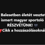 Balesetben életét vesztette az ismert magyar sportoló – RÉSZVÉTÜNK! 